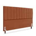 Ver imagem 1 de Cabeceira Carla Cama Box Casal 195 Cm Suede Terracota