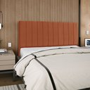 Ver imagem 4 de Cabeceira Carla Cama Box Casal 195 Cm Suede Terracota