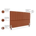 Ver imagem 3 de Cabeceira Carla Cama Box Casal 195 Cm Suede Terracota