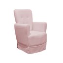 Ver imagem 3 de Poltrona de Amamentação Pé Palito Eduarda com Puff Veludo Velvet Rose - Lg Decor Baby