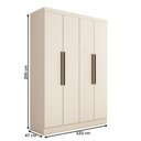 Ver imagem 4 de Guarda-roupa Solteiro Arcadia 4 Portas 2 Gavetas Branco - Panorama Móveis