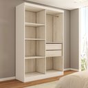Ver imagem 5 de Guarda-roupa Solteiro Arcadia 4 Portas 2 Gavetas Branco - Panorama Móveis