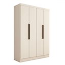 Ver imagem 3 de Guarda-roupa Solteiro Arcadia 4 Portas 2 Gavetas Branco - Panorama Móveis