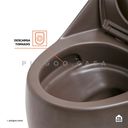 Ver imagem 7 de Vaso Sanitário Monobloco Caixa Acoplada Privada Aquarela Pingoo.casa - Marrom Fosco