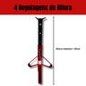 Kit 4 Cavaletes Automotivos Tipo Preguiça 2 Toneladas Suporte Reforçado Trava de Segurança Carros - 4