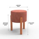Ver imagem 3 de Banqueta Estofada Estrutura Reforçada Banquinho de Loja Puff:Rosa
