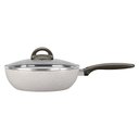 Ver imagem 1 de Wok Suprema Ceramic Life com Tampa 24 Cm Antiaderente Vanilla Brinox 