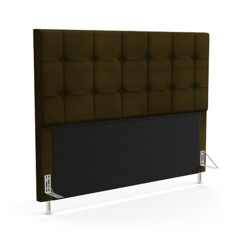 Cabeceira Soraya 160 para Cama Queen N-027 Veludo Marrom Chocolate Aradecor