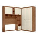 Ver imagem 2 de Guarda-roupa Casal Modulado Toledo 7 Portas 4 Gavetas Jatoba/areia - Pnr Móveis