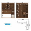 Ver imagem 4 de Guarda-roupa Casal Modulado Toledo 7 Portas 4 Gavetas Jatoba/areia - Pnr Móveis