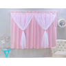 cortinas quarto infantil bebê persiana menina (o) criança + voil delicada luxo - 4