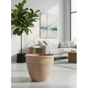 Ver imagem 3 de Vaso para Planta Grande Decoração Sala Varanda Jardim Efeito Rústico e Leve (liso/bege)