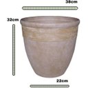 Ver imagem 1 de Vaso para Planta Grande Decoração Sala Varanda Jardim Efeito Rústico e Leve (liso/bege)