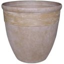 Ver imagem 2 de Vaso para Planta Grande Decoração Sala Varanda Jardim Efeito Rústico e Leve (liso/bege)