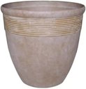 Ver imagem 2 de Vaso para Planta Grande Decoração Sala Varanda Jardim Efeito Rústico e Leve (liso/bege)