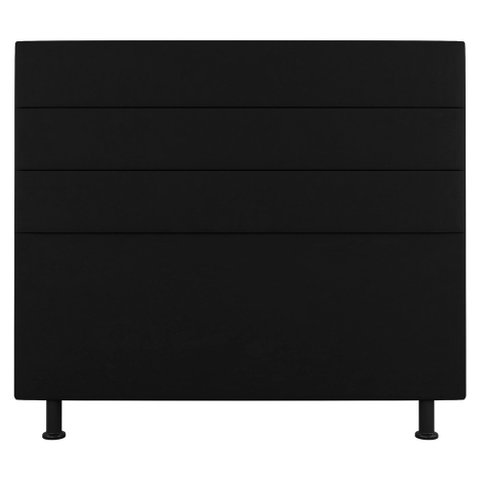 Cabeceira Cama Box Casal King Size Malik 195cm Suede Preto - Abmaza