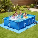 Ver imagem 4 de Piscina Estruturada Premium 5000 Litros Retangular PVC Capa Forro Filtro 2200L-H 220V Azul Mor