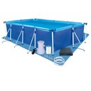 Ver imagem 6 de Piscina Estruturada Premium 5000 Litros Retangular PVC Capa Forro Filtro 2200L-H 220V Azul Mor