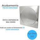 Ver imagem 2 de Tampa Cega 15x15 Inox para Fechamento de Caixa Sifonada 15cm Banheiro Cozinha Quintal