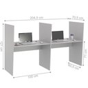 Ver imagem 2 de Mesa de Atendimento 2 Lugar Roma Cinza