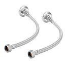 Ver imagem 1 de Kit 2 Engate Mangueira Flexível Trançado Aço Inox 30 Cm Par