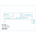 Ver imagem 4 de Rack para TV até 55 Polegadas com 2 Portas e Nicho Champagne para Sala - BRV Móveis