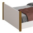 Ver imagem 2 de Cama Evolutiva 2 em 1 Ravi Branco Fosco com Pés Amadeirado - Reller Móveis