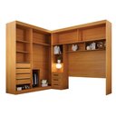 Ver imagem 4 de Guarda-Roupa Casal com Cabeceira Queen 4 Portas de Correr 3 Gavetas Florença Espresso Móveis