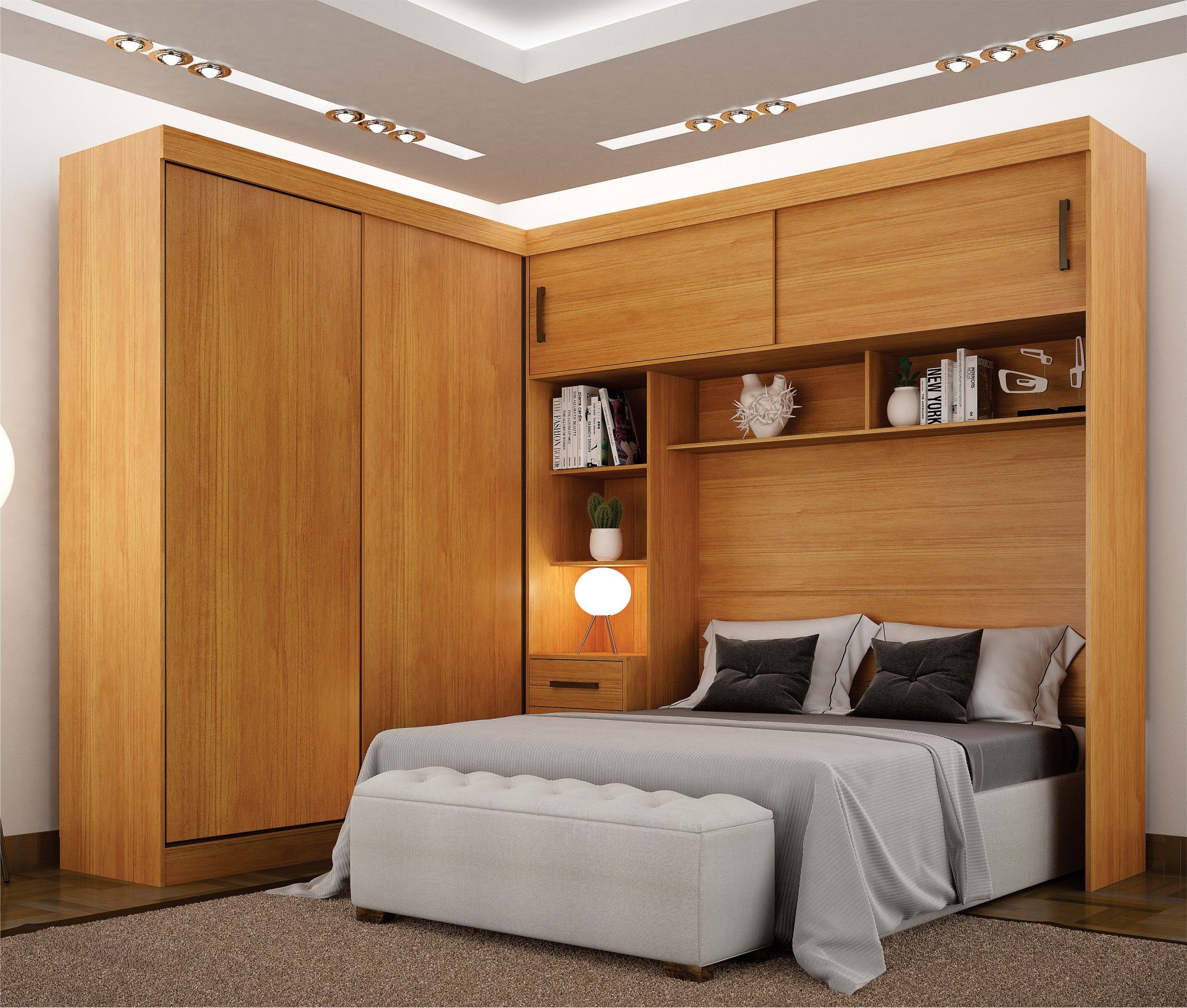 Guarda-Roupa Casal com Cabeceira Queen 4 Portas de Correr 3 Gavetas Florença Espresso Móveis Menor preço em Guarda-Roupa Casal com Cabeceira Queen 4 Portas de Correr 3 Gavetas Florença Espresso Móveis
