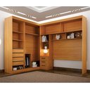 Ver imagem 6 de Guarda-Roupa Casal com Cabeceira Queen 4 Portas de Correr 3 Gavetas Florença Espresso Móveis