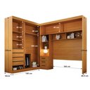 Ver imagem 5 de Guarda-Roupa Casal com Cabeceira Queen 4 Portas de Correr 3 Gavetas Florença Espresso Móveis