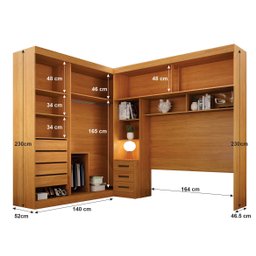 Guarda-Roupa Casal com Cabeceira Queen 4 Portas de Correr 3 Gavetas Florença Espresso Móveis - 5 Guarda-Roupa Casal com Cabeceira Queen 4 Portas de Correr 3 Gavetas Florença Espresso Móveis - 5