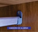 Ver mais imagens de Guarda-Roupa Casal com Cabeceira Queen 4 Portas de Correr 3 Gavetas Florença Espresso Móveis Marrom/Canela