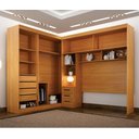 Ver imagem 6 de Guarda-Roupa Casal com Cabeceira Queen 4 Portas de Correr 3 Gavetas Florença Espresso Móveis