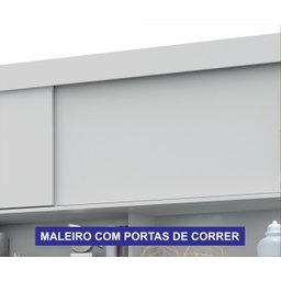 Guarda-Roupa Casal com Cabeceira Queen 4 Portas de Correr 3 Gavetas Florença Espresso Móveis - 10
