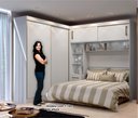 Ver imagem 6 de Quarto Modulado Casal com Cabeceira Queen 4 Portas de Correr 3 Gavetas Florença Espresso Móveis Branco