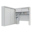 Ver imagem 4 de Guarda-Roupa Casal com Cabeceira Queen 4 Portas de Correr 3 Gavetas Florença Espresso Móveis