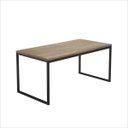 Ver imagem 3 de Mesa Centro Sala Pés de Ferro 60x40 Tampo Mdf Carmin Amadeirado