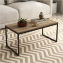 Ver imagem 2 de Mesa Centro Sala Pés de Ferro 60x40 Tampo Mdf Carmin Amadeirado