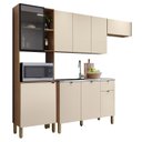 Ver imagem 2 de Cozinha Compacta Balcão com Pia 120cm Laura Plus Soft/freijó Z06 - Mpozenato