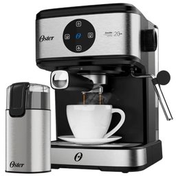 Kit Espresso Oster - Cafeteira Double e Moedor de Café Elétrico Inox 220v - 1