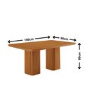 Ver imagem 4 de Mesa de Jantar Eloise Yasmin 180 cm Tampo MDF Canto Copo Laminado com 6 Cadeiras Moderna Mobília
