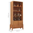 Ver imagem 2 de Jogo de Cristaleira de Vidro e Buffet Caxias Cedro
