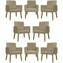 Ver imagem 1 de Kit 8 Poltronas Mari Suede Cores Pé Palito 30 Cm Castanho