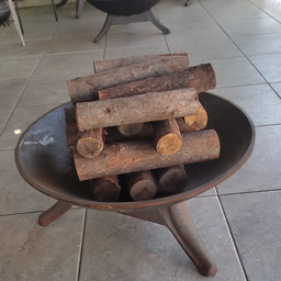 Lenheiro Lareira de Ferro Fundido para Área Externa Jardim - Nossa Kasa - 3