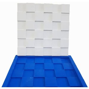 Forma Silicone Gesso Parede 3D - Xadrez