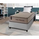 Ver imagem 1 de Cama Box com Colchão Solteiro San Diego Espuma Courino Cinza King House 96cm