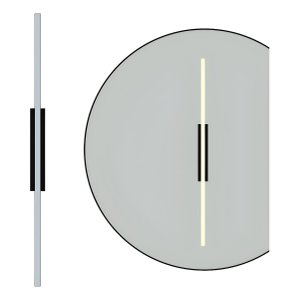 Perfil Arandela Slim Fit 100cm 22w Luz Direta - Preto - 4000k