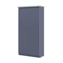 Ver imagem 1 de Armário Multiuso Armario com Portas Emir 2 4 Prateleiras Azul Plata Móveis