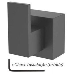 Acabamento para Registro Deca Preto Quadrado de Chuveiro - 4